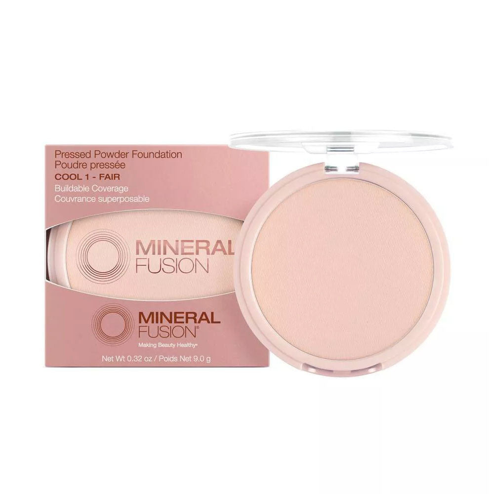 Mineral Fusion Pressed Powder Foundation, Cool 1 Fair, 0.32 Oz